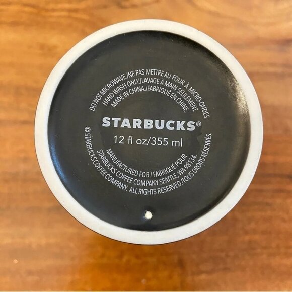 Starbucks 2018 Gold Sparkle Holiday Ceramic Travel Tumbler Mug/Cup - Picture 3 of 11